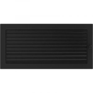 Kratki Grille de ventilation grille de cheminée 22cm x 45cm noir avec stores