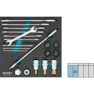 Hazet Jeu de cl&eacute;s de serrage / cl&eacute;s &agrave; douilles - Carr&eacute; creux 20 mm (3/4 pouce) - Profil &agrave; 6 pans ext&eacute;rieurs, Profil &agrave; 6 pans int&eacute;rieurs, Profil TORX int&eacute;rieur - Nombre d'outils: 20 - 163-211/20