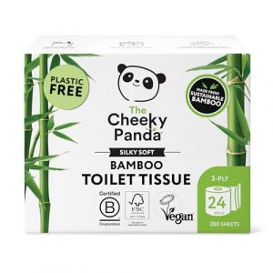 The Cheeky Panda Toilet Roll: Plastic Free Bamboo Toilet Paper 24 R...