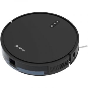 Denver Electronics Robot Aspirateur avec station de recharge - 1300pa de puissance d'aspiration - brosses lat&eacute;rales - brosse roulante pour le nettoyage des cheveux - RVC115