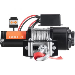 Treuil Électrique - Duoku - 12 V - 4500 Lb - Câble Acier 1/4 Po X 39 Pi - Télécommande Sans Fil