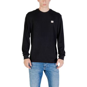 Calvin Klein T-Shirt Manches Longues Homme Waffle Badge Tee avec Col Ras-du-Cou, Noir (Bla, XXL