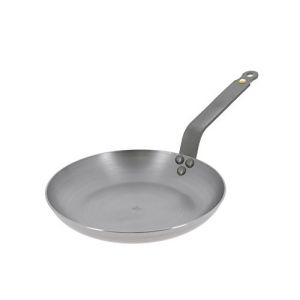 Image de De Buyer 5611.24 'Mineral B Element' Poêle à Omelette - Revêtue de Cire d'Abeille - Tôle d'Acier Blanche - Diamètre 24 cm