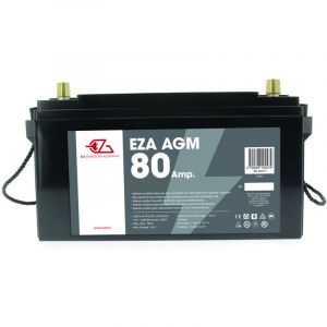 EZA Batterie Auxiliaire AGM 80Ah Etanche et Sans Entretien Camping-Car