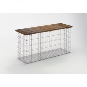 Banc de jardin gabion spirale CUMARU MW 5 x 10 cm 105 x 50 x 30 cm -3