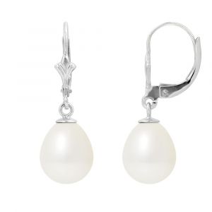 Blue Pearls Boucles Doreilles Perles De Culture Blanches Et Or Blanc 750/1000 Bps K606 W - Ob