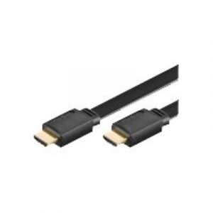 Câble HDMI 1.4 Ethernet Channel mâle/mâle (plat, plaqué or) - (3 mètres)