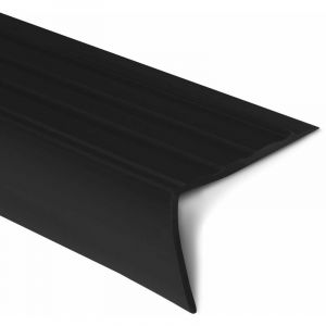 Karat - Seuil d'escalier Michigan pvc 45 x 42 mm Noir Longueur: 100 cm
