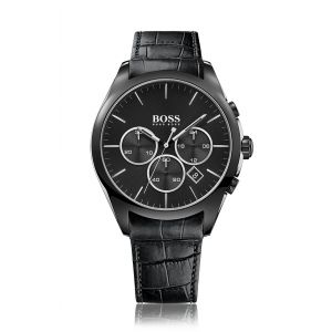 Hugo Boss 1513367 - Montre pour homme avec bracelet en cuir
