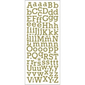 Creotime Stickers fantaisie Pailletés dorés - Lettres - 190 pcs