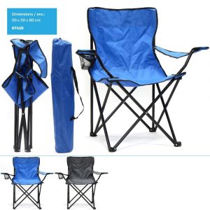 Image de Fomax Chaise de camping pliante - Couleur aléatoire Gris ou bleu 20,629950 Aléatoire