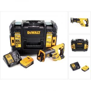 Dewalt DCS 367 M1 Scie sabre sans fil 18V brushless + Coffret de transport TSTAK + 1x Batterie 4,0 Ah + Chargeur