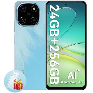 Blackview COLOR 6 Téléphone Portable 24Go+256Go/2To 6.67" 50MP+13MP 5000mAh Android 15,Dual SIM 4G,GPS - Bleu