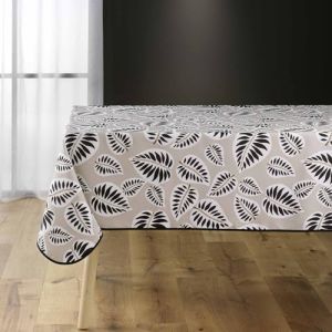 Douceur d'intérieur, Nappe Rectangle (150 x 240 cm) Alma Noir, Polyester Imprimé
