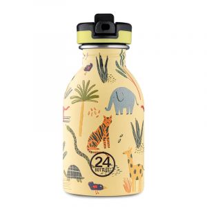24 bottles Kids Collection - Urban Bottle 250 ML w. Sports Lid - Jungle Friends (24B933)
