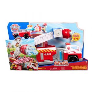 PAW Patrol - Pat Patrouille - Camion De Pompiers Fire Rescue - Voiture Figurine Marcus À Collectionner - Effets Sonores Et Lumineux - Pat Patrouille Jouet - Voiture Enfant - Jouet Enfant 3 Ans Et +