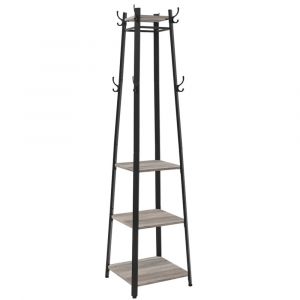 Porte-manteaux, Portant à vêtements, Cadre en acier, Style Industriel, Grège