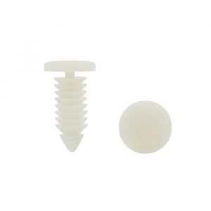 Clip de garniture X AUTOHAUX 8mm Trou plastique garde-boue fixation pousser rivets pour Porte Auto Voiture blanc 100Pcs