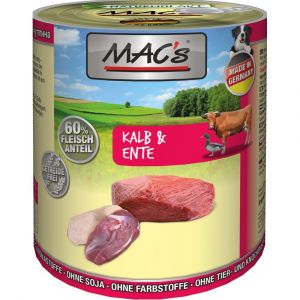 Mac's Boites chien Veau & Canard Contenance : 6 boites de 800 g