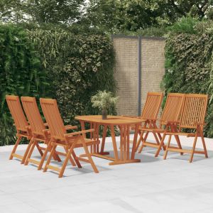 VidaXL Chaises de jardin pliables 6 pcs Bois d'eucalyptus massif - N/A