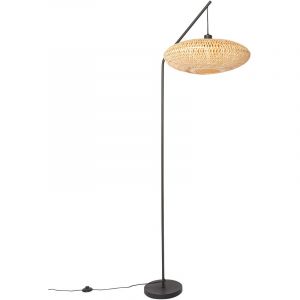 Qazqa Lampadaire en bamboo naturel
