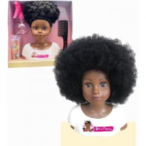 T&ecirc;te &agrave; coiffer LITTLE NAPPY Cheveux Afro avec Accessoires - Apprentissage Amusant