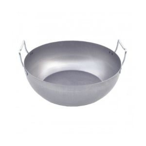 Image de De Buyer 5050.32 - Bassine à friture bombée en acier La Lyonnaise (32 cm)