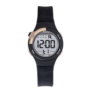 Tekday Montre homme - 654928 Bracelet Silicone Noir