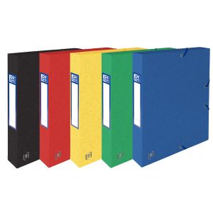 Elba Lot de 3+1 boîtes de classement 24x32 cm - Dos 40 mm - Coloris assortis