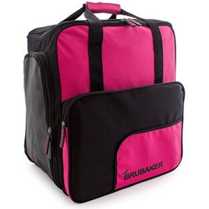 Brubaker &lsquo;Super Function 2.0&rsquo; - S&eacute;rie limit&eacute;e - Sac &agrave; Chaussures de Ski, Sac Casque, Sac &agrave; Dos Ski - Fuchsia Flou/Noir