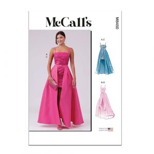 MCCALLS M8450BB Robe combinaison et surjupe pour femme Taille 20W-22W-24W-26W-28W