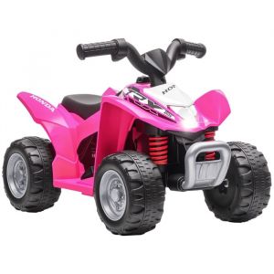 Quad électrique enfant - AIYAPLAY - 6 V vitesse de 28 km/h - phares LED klaxon - poignée et selle ergonomique rose