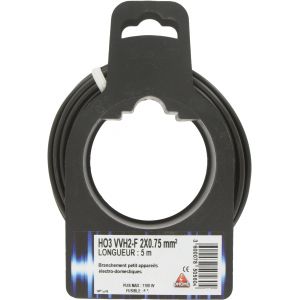 Dhome H03 vvh 2-f ovoide 2 x 0,75 mm² ls 5 noir -
