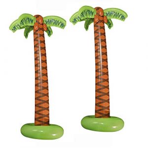 Widmann 10136169B - Palmiers gonflables, 2 pièces, hauteur environ 180 cm, Beachparty, Décoration, Fête à thème, Carnaval