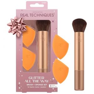 Real Techniques Glitter All The Way Sponge Set + Brush Set Pinselset