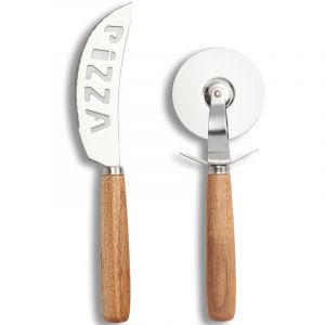 Zeller 25592 Planche &agrave; pizza Set, argent
