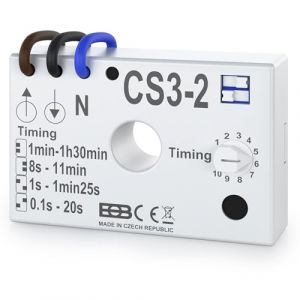 Elektrobock CS3-2 Relais pour &eacute;clairage d'escalier encastr&eacute; Blanc