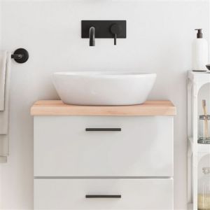 VidaXL Comptoir de salle de bain 60x40x(2-4) cm bois massif non traité