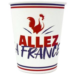 Sud trading 6 Gobelets en carton "Allez la France"