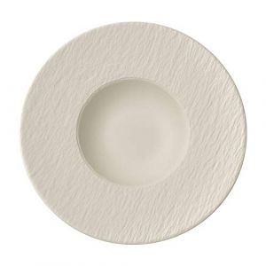 Villeroy & Boch Manufacture Rock Blanc Assiette &agrave; p&acirc;tes, 29 cm, Porcelaine Premium, Blanc