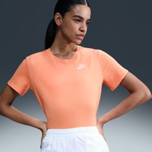 Nike T-shirt Nsw Club - Apricot Agate Femme, pointure Medium - ['Orange'] - Taille Medium