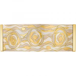 Applique murale design EMOZIONE Or 24 Carats 2 ampoules Hauteur 20 Cm