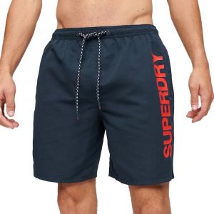 Superdry Pour homme. Graphique 17 maillot de bain bleu