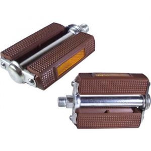 Union Paire De Pedales Velo Marron Rectangulaire Vintage Ville Epoque Pedale Cyclomoteur Peugeot Solex Motobecane