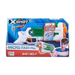 Zuru XSHOT - Fast Fil - Micro - Water Blaster - Pistolet à Eau - Jeu de Plein air - Remplissage Rapide - Tire à 8 m - 56220