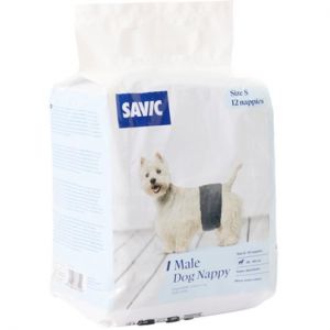Image de Savic Couches Pour Chien Mâle Jetables Coloris Noir - Taille S 26 - 40 cm x 12 couches