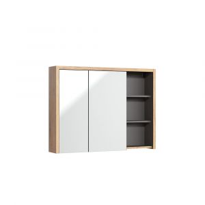 Armoire murale 2 portes Rigel Bois et Anthracite