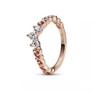 Pandora Bague Tiare Volute Royale en Métal doré à l'or rose fin 585/1000