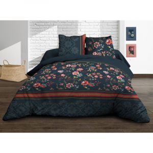 Housse de Couette 220x240 + 2 taies - Pur Coton 57 Fils - India