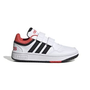 Adidas Hoops Lifestyle Basketball Hook-and-Loop Shoes Basket, Blanc(FTWR White/Core Black/Bright Red), 31.5 EU